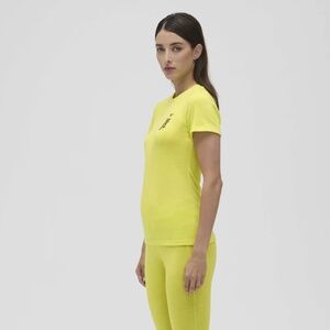 black crows Women's Merino Wool Short Sleeve Tee NWT neon yellow